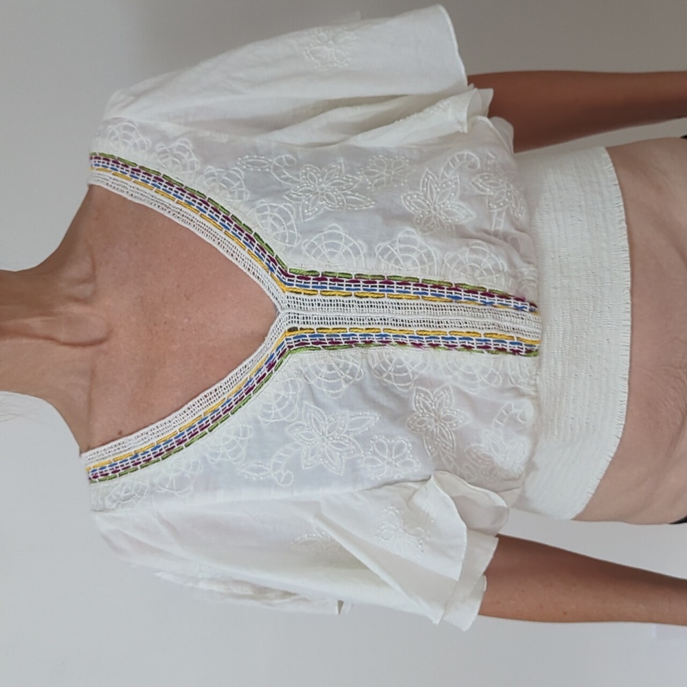 Anthropologie butterfly sleeve top
